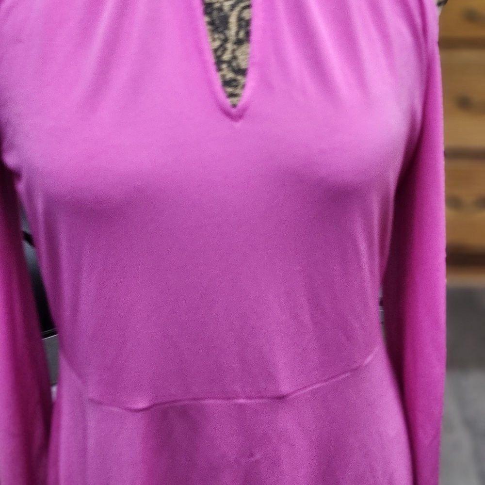 Michael Kors Vibrant Pink Long Sleeve Dress